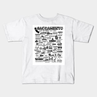 Sacramento Map Kids T-Shirt